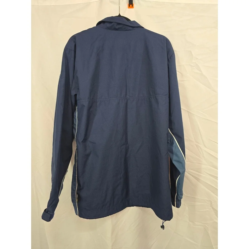 Nike 72 Mens Vintage Windbreaker Full Zip Jacket Navy‎ Blue White Piping Size M